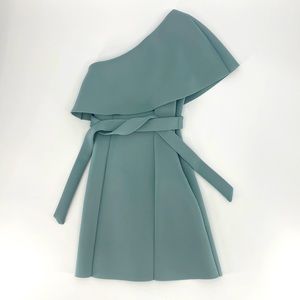 NWT ASOS Sea-foam Blue One Shoulder Short Dress